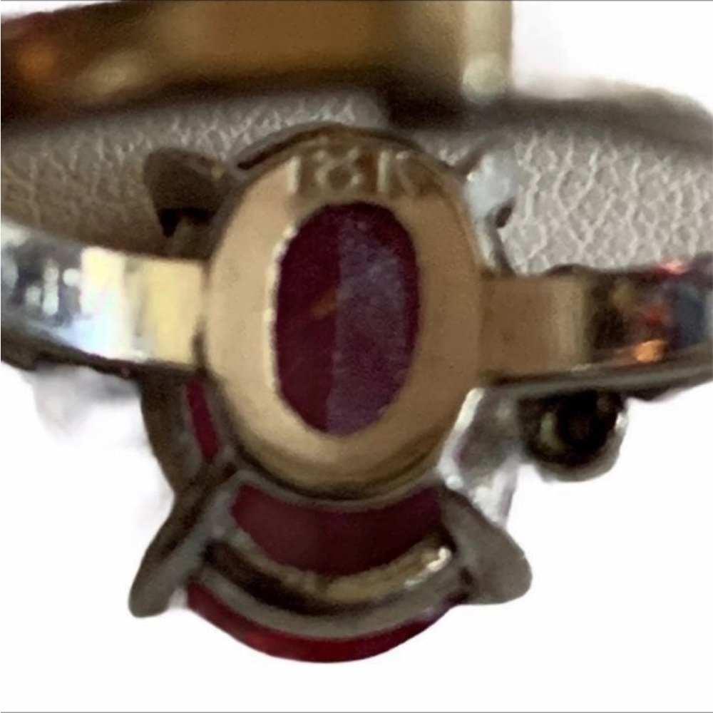 18 K WHITE GOLD RUBY RING 6 - Picture 5 of 10